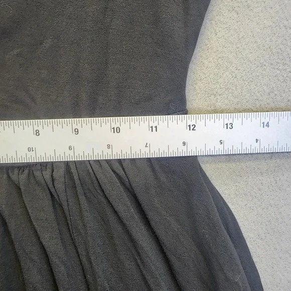 Free People FP Beach Black Tie Strap Midi Dress Low Back Side Slit Pockets S P - Picture 12 of 12